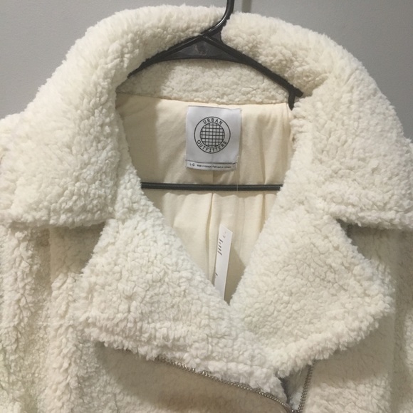 Urban outfitters Clara Teddy Moto jacket cream - Picture 5 of 8